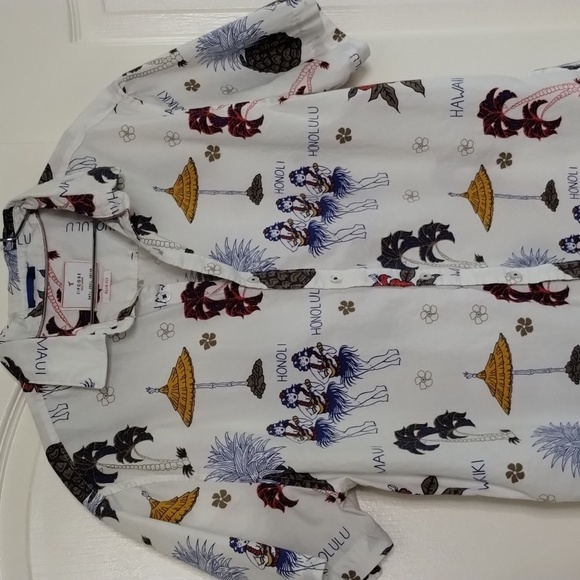 Zipcode Ricky Singh slim fit large Hawaiian Maui short sleeve shirt buttondown - Picture 2 of 10